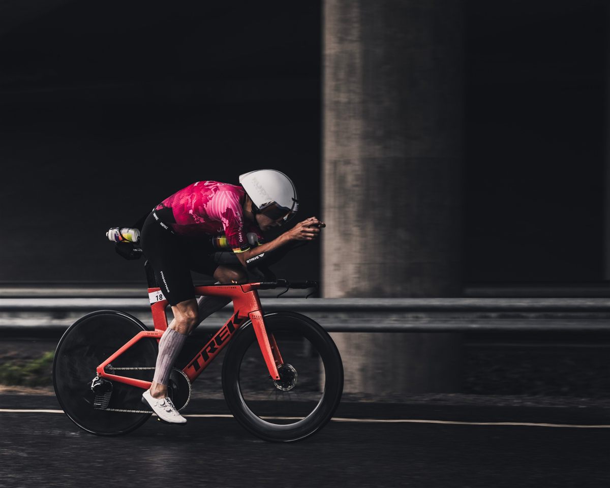 Henry Räppo racing on a Trek Speed Concept with the Strive Monobar